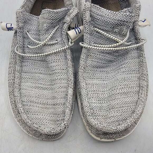 Hey Dude Wally Stretch Mens 8 Gray Slip on Loafer Shoes Casual Comfort - Picture 12 of 13